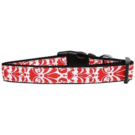 UNCONDITIONAL LOVE Damask Nylon Dog CollarRed Medium UN751468